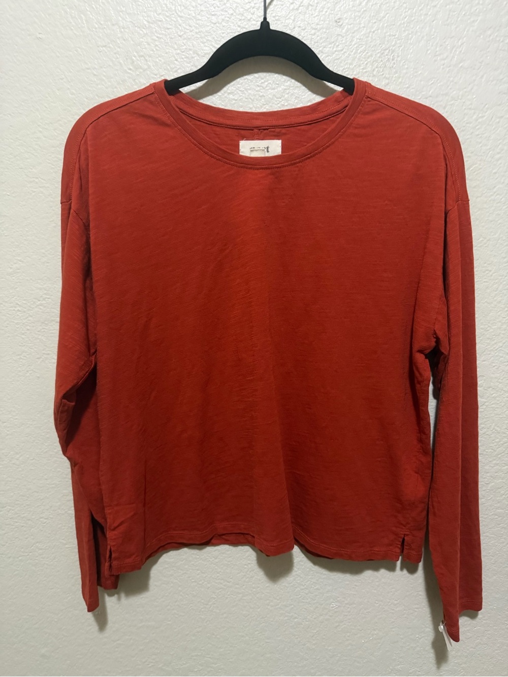 Pact Organic Cotton Long Sleeve Top Rust Medium Slow Fashion
